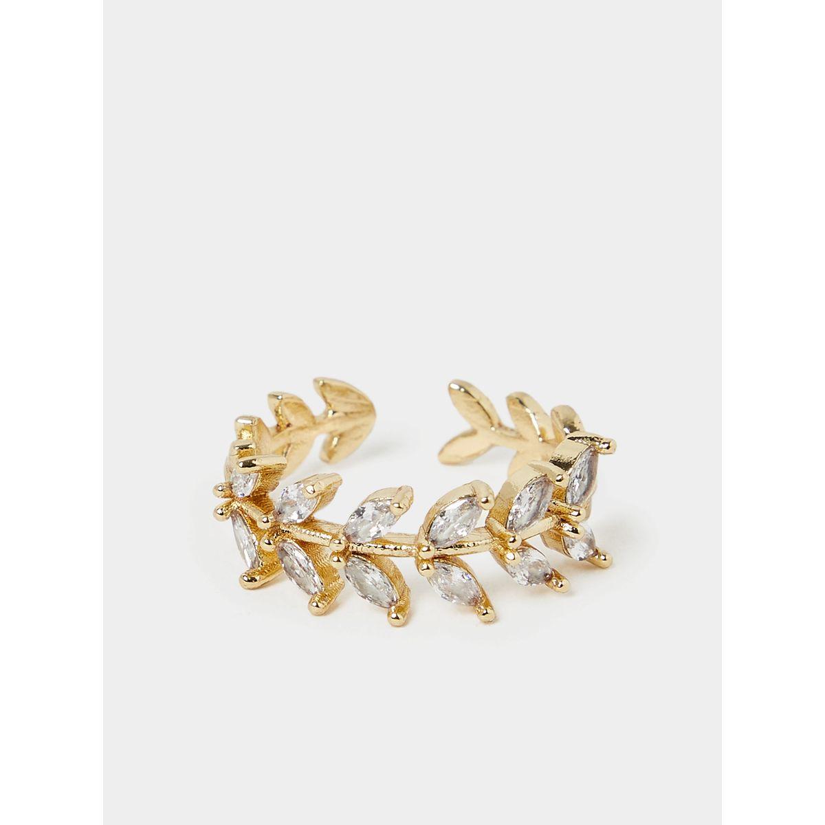 Styli Faux Crystal Leaf Ring-women-watchesandjewellery-jewellery-rings-image-1