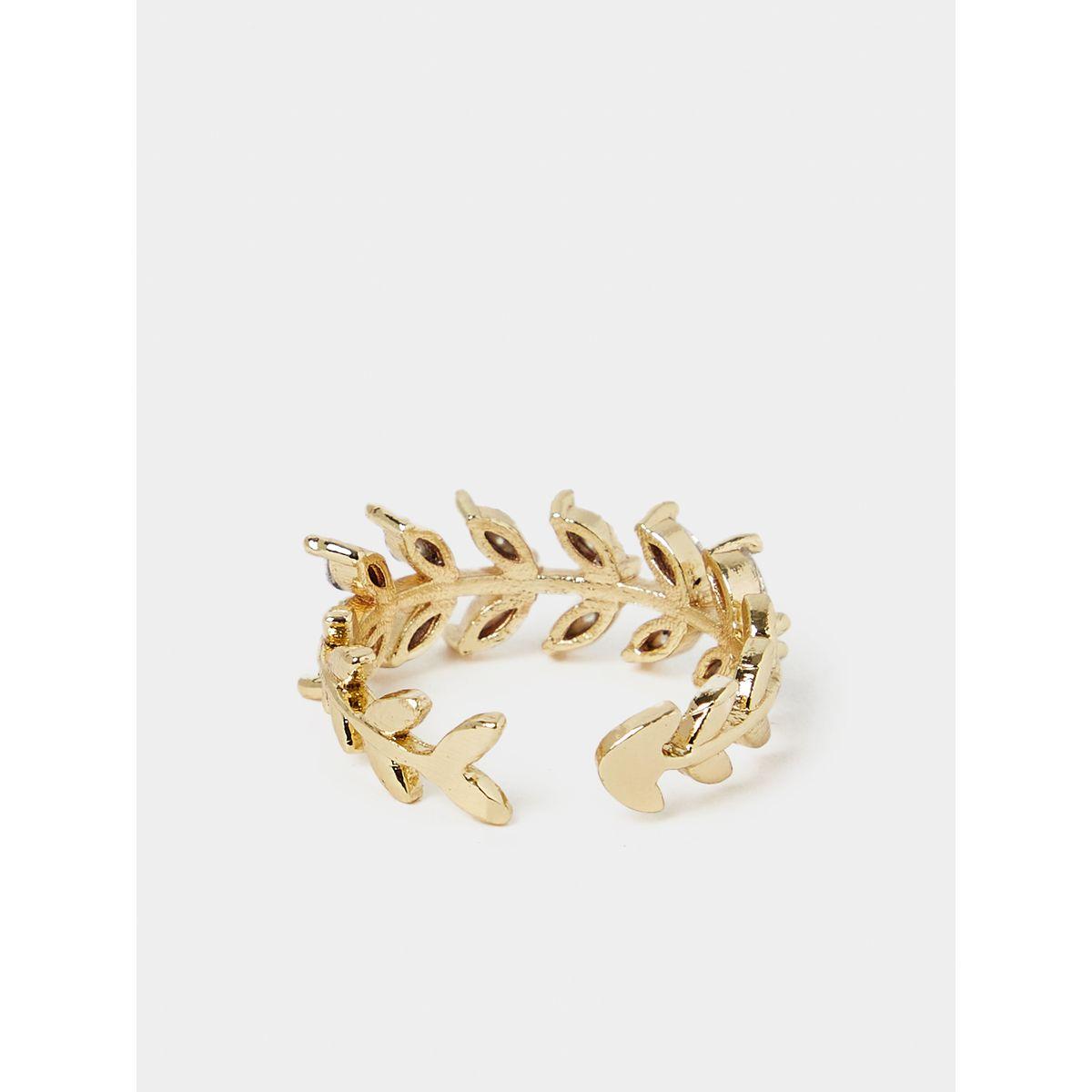 Styli Faux Crystal Leaf Ring-women-watchesandjewellery-jewellery-rings-image-3