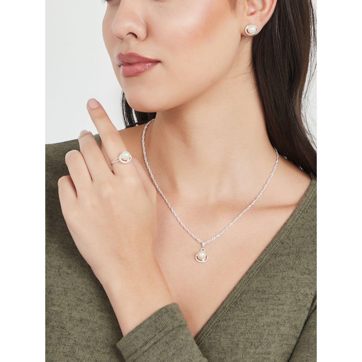 مجموعة من ( خاتم + عقد + سوار يد + أقراط )-women-watchesandjewellery-jewellery-jewellerysets-image-1