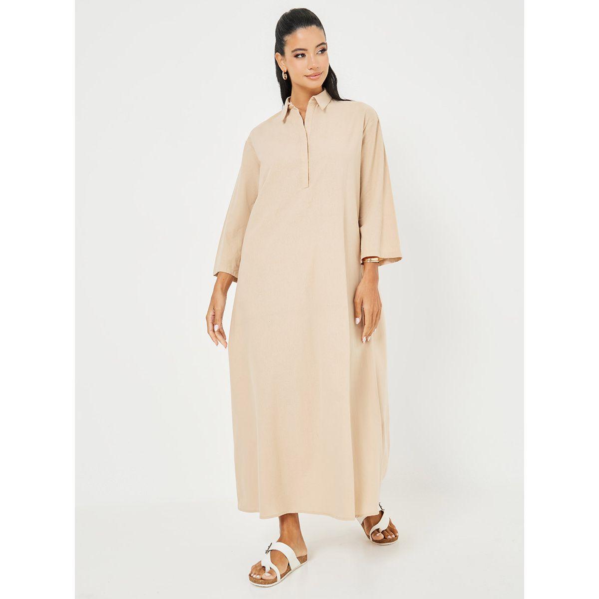 جلابية بياقة وأزرار غلق-women-arabicclothing-jalabiyas-image-3