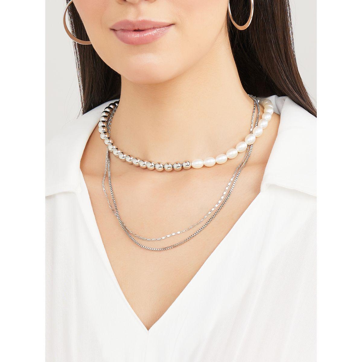 Styli Set of 2 -Pearl Bead Layered Necklace-women-watchesandjewellery-jewellery-necklacesandpendants-image-1