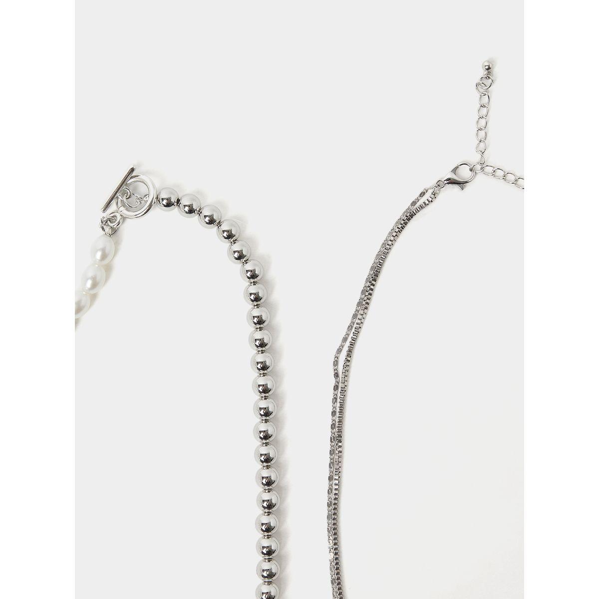 Styli Set of 2 -Pearl Bead Layered Necklace-women-watchesandjewellery-jewellery-necklacesandpendants-image-3
