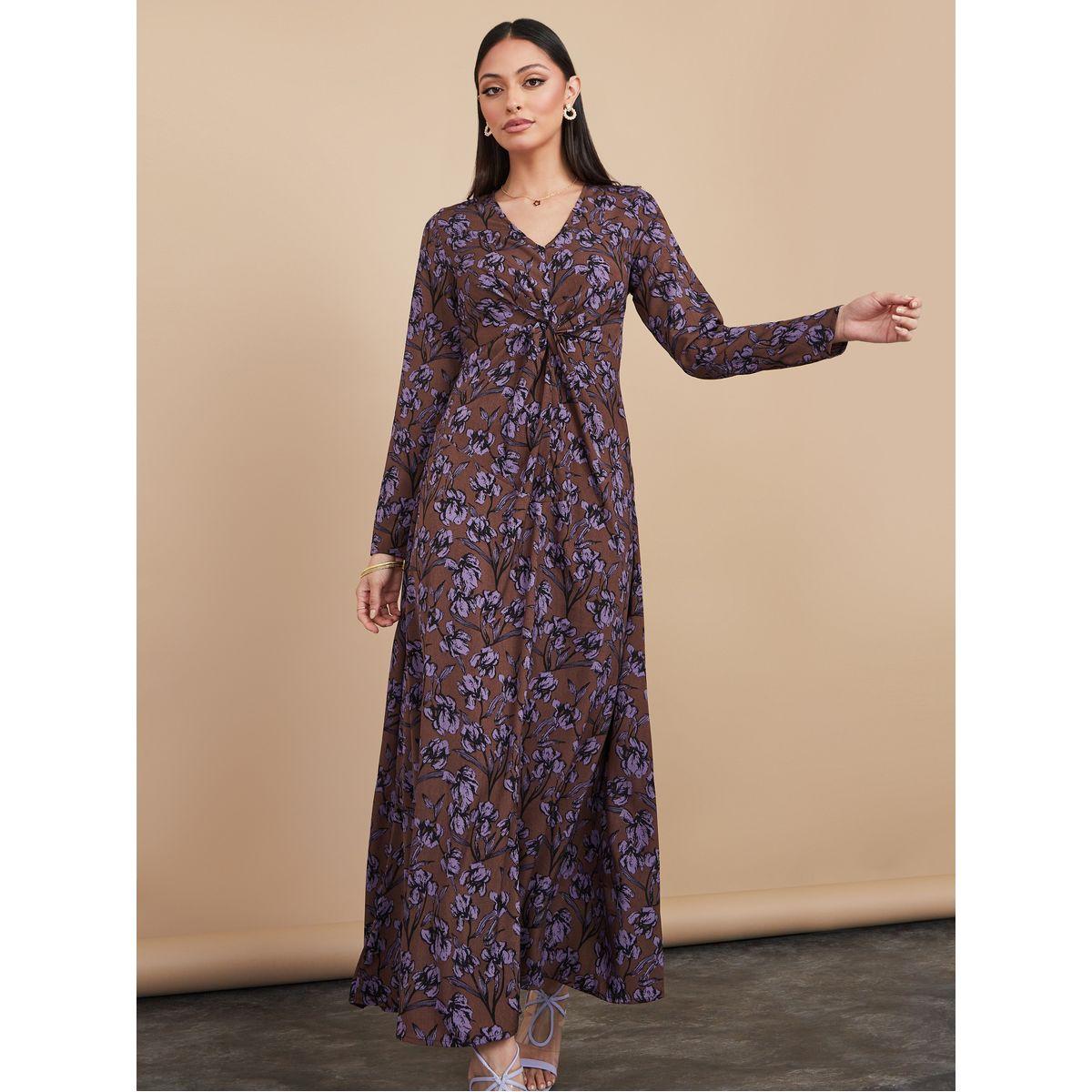 فستان طويل مطبع بزهور-women-clothing-dresses-image-2
