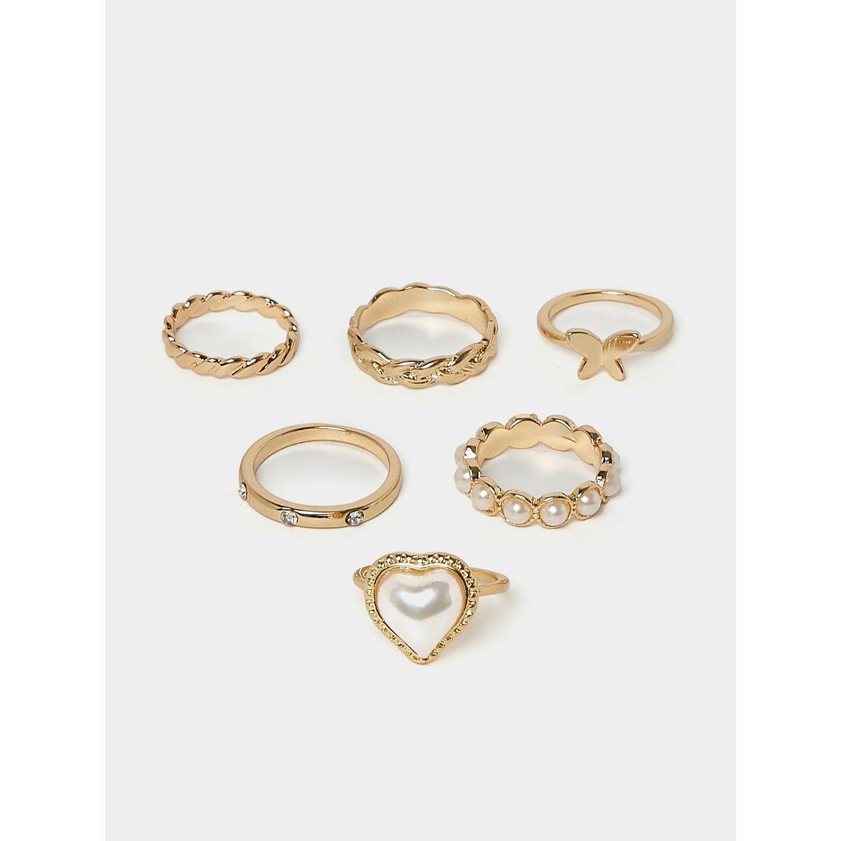 مجموعة من 6 خواتم كاجوال-women-watchesandjewellery-jewellery-rings-image-1