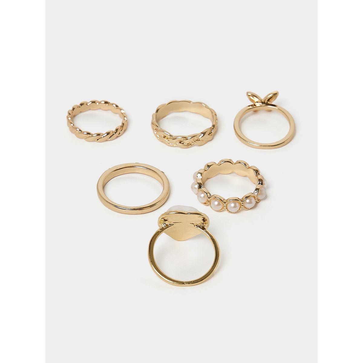مجموعة من 6 خواتم كاجوال-women-watchesandjewellery-jewellery-rings-image-3