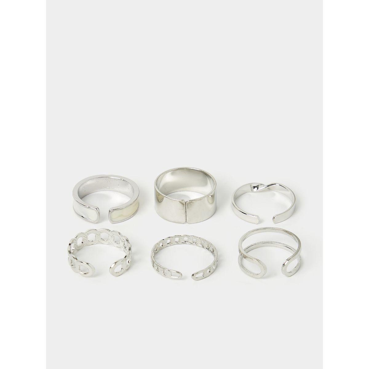 Styli Set of 6 - Chain Look Cuff Rings-women-watchesandjewellery-jewellery-rings-image-3