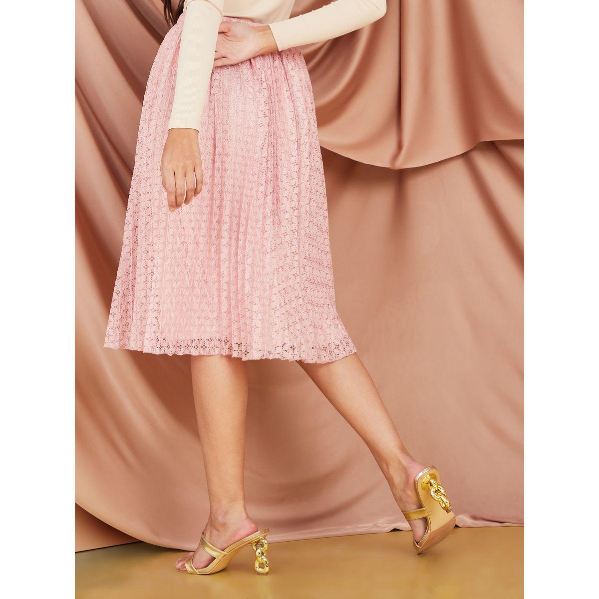تنورة ميدي بتداخلات دانتيل-women-clothing-bottoms-skirts-image-4