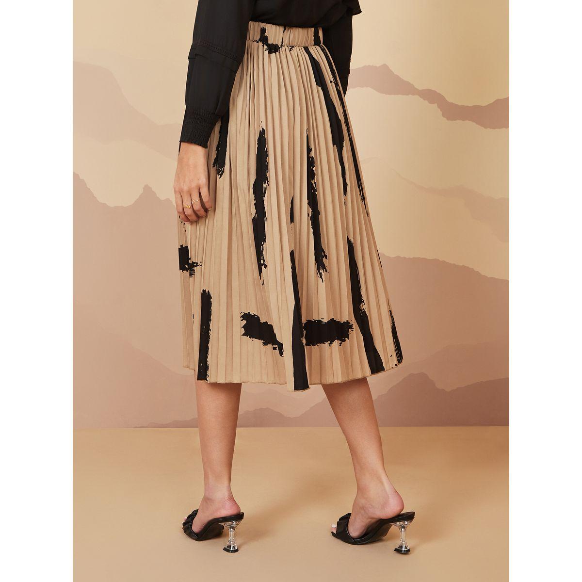 Styli Pleated Printed Skirt-women-clothing-bottoms-skirts-image-4