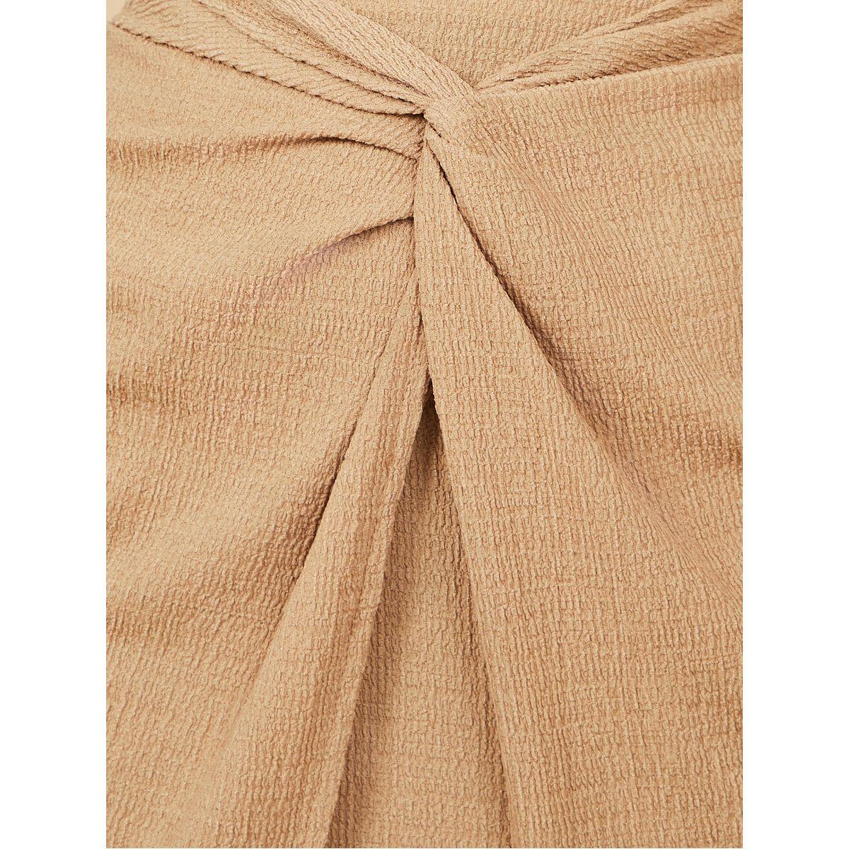 Styli Knot Front Detailed Knee Length Skirt-women-clothing-bottoms-skirts-image-3