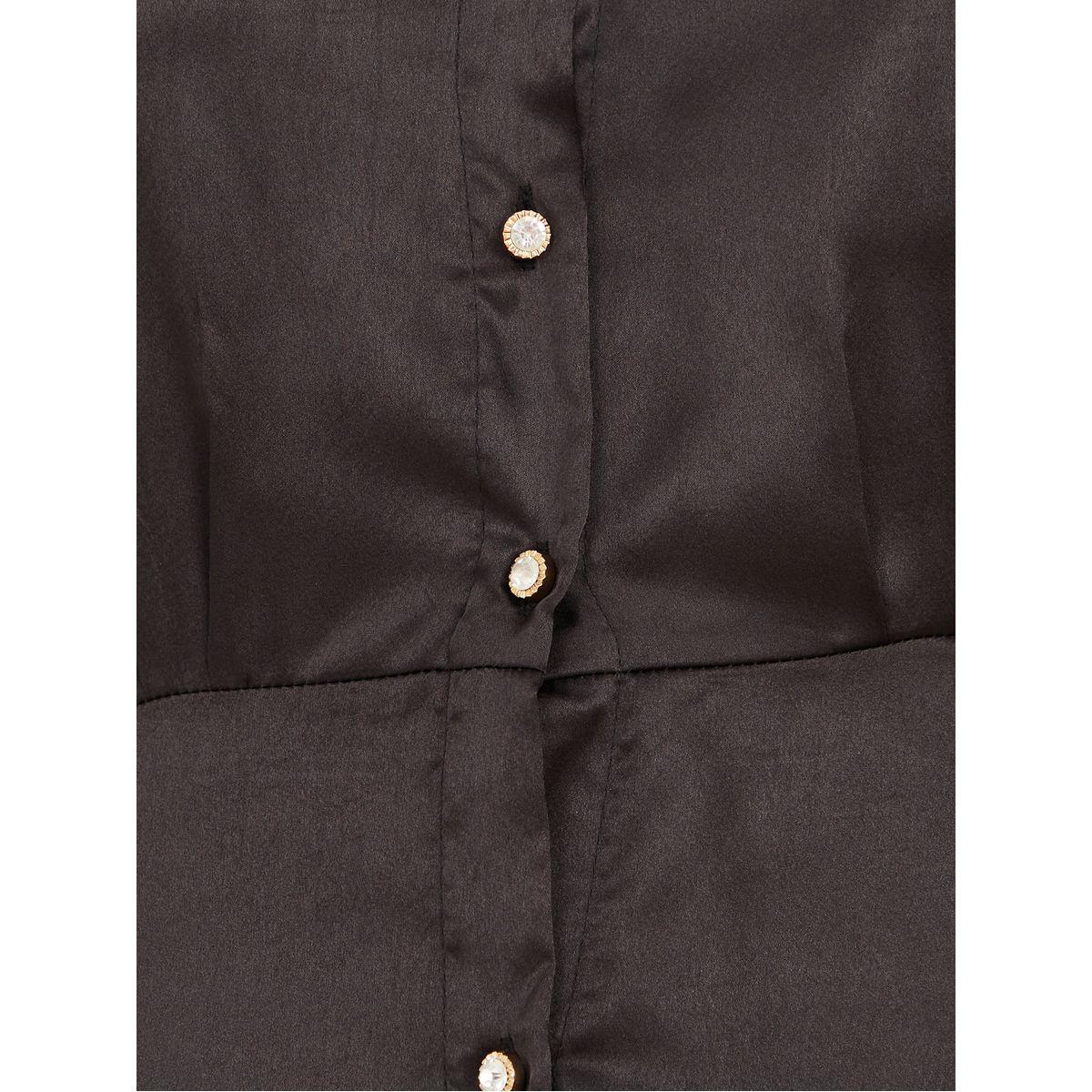 Styli Front Button Placket A-Line Midi Dress-women-clothing-dresses-image-3