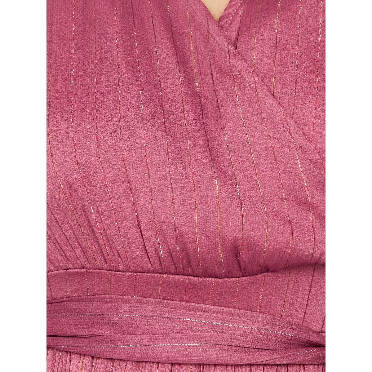 Styli Slit Sleeve Lurex Detail Tiered Maxi Dress-women-clothing-dresses-image-3