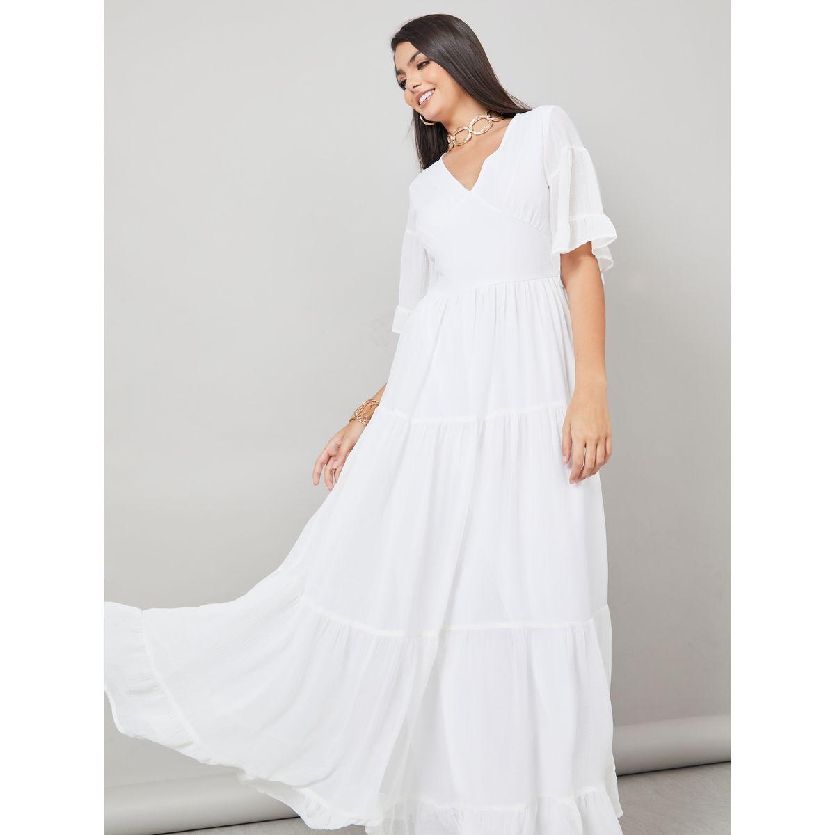 فستان طويل بكسرات وتفاصيل مزمومة-women-clothing-dresses-image-2