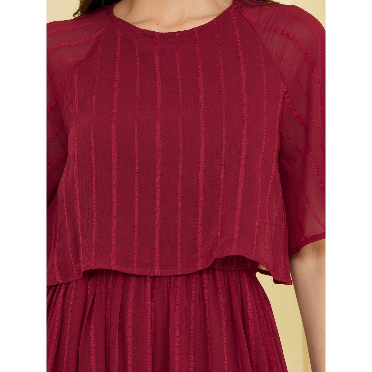فستان طويل مخطط بأكمام قصيرة-women-clothing-dresses-image-3