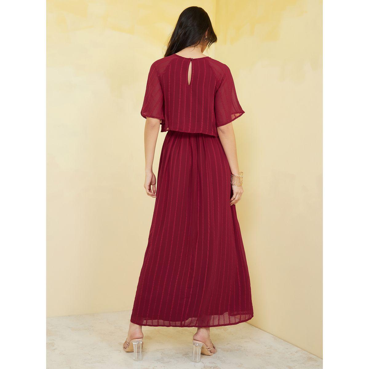 Styli Striped Overlay A-Line Maxi Dress-women-clothing-dresses-image-4