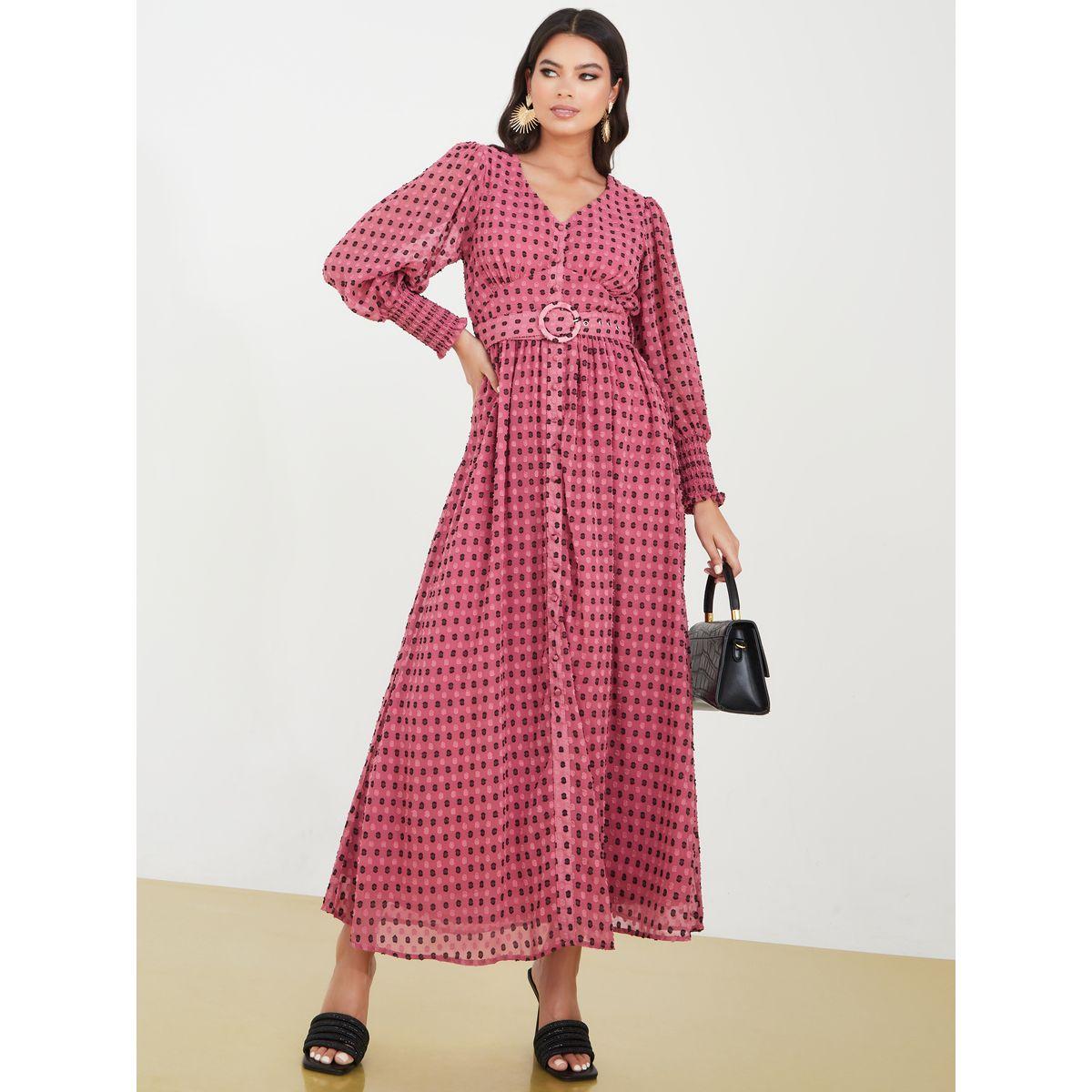فستان طويل بحزام خصر-women-clothing-dresses-image-1