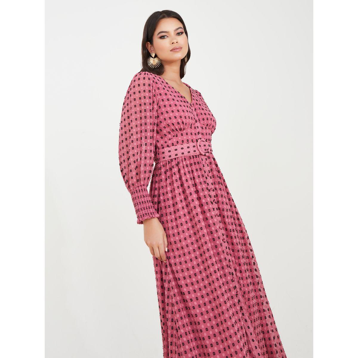 فستان طويل بحزام خصر-women-clothing-dresses-image-2