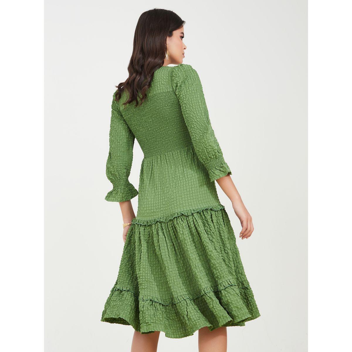 فستان ميدي بتفاصيل بارزة الملمس-women-clothing-dresses-image-4
