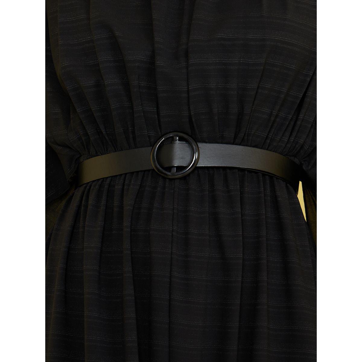 Styli Textured Cape Sleeves A-Line Maxi Dress-women-clothing-dresses-image-3