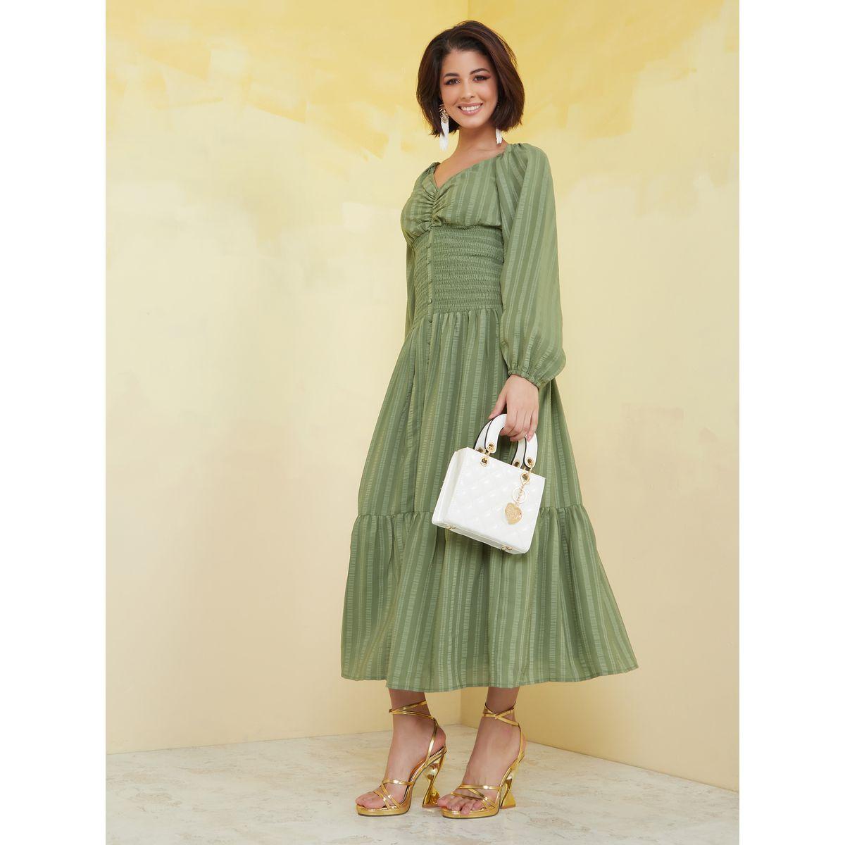 فستان طويل بتفاصيل بارزة الملمس-women-clothing-dresses-image-1