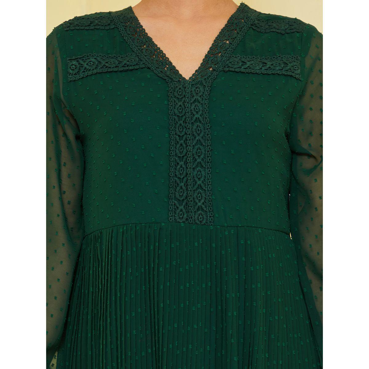 Styli Embroidered Insert Dobby Pleated A-Line Midi Dress-women-clothing-dresses-image-3