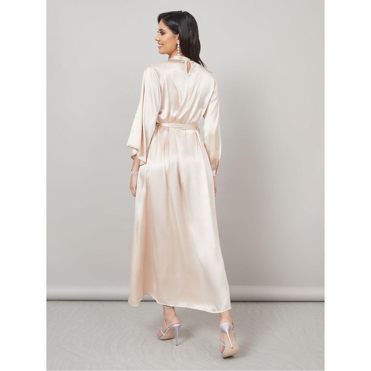 فستان ميدي بياقة عالية وحزام-women-clothing-dresses-image-4