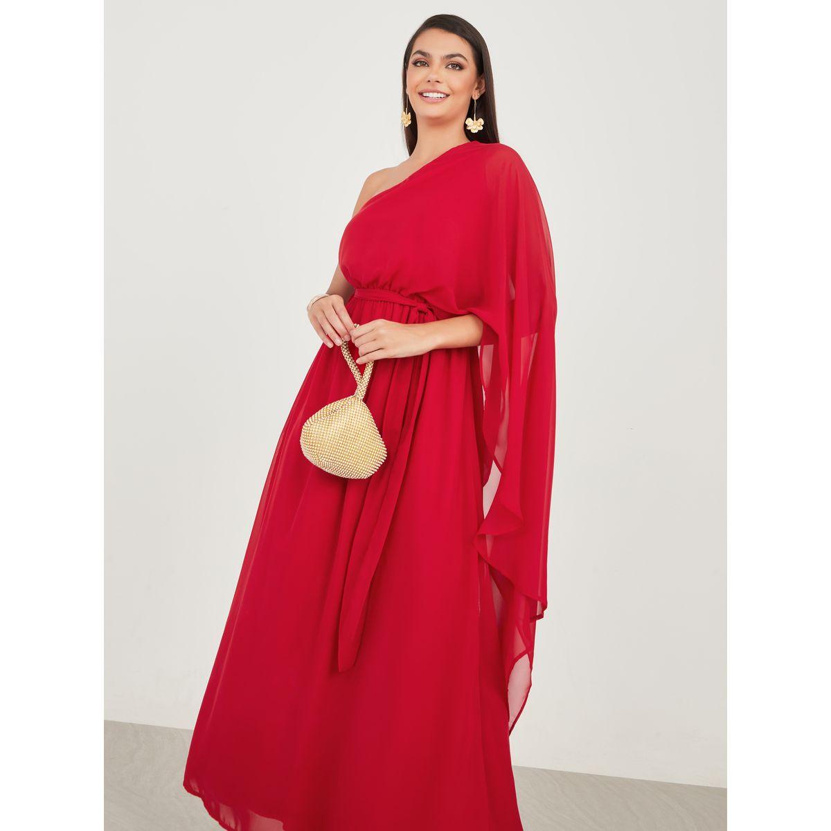 فستان طويل بأكمام كيب-women-clothing-dresses-image-2