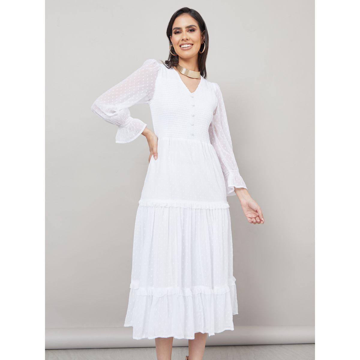 فستان ميدي مزين بكسرات-women-clothing-dresses-image-1