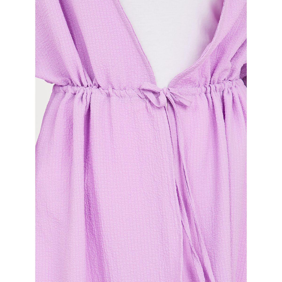 Styli Maxi Length Textured Kimono with Drawstring-women-clothing-shirtsandblouses-shirts-image-4