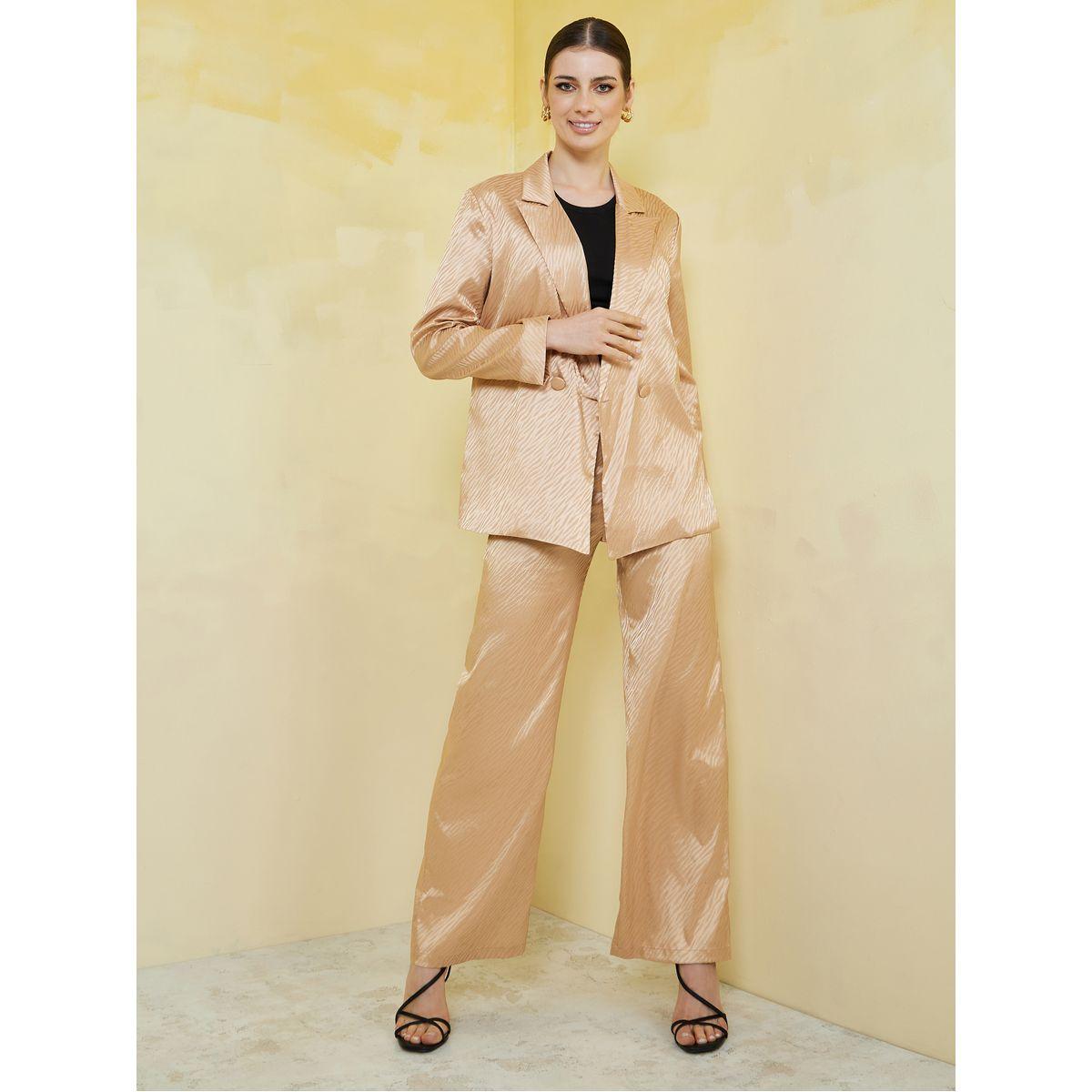 Styli Regular Fit Satin Jacquard Regular Length Blazer-women-clothing-coatsandjackets-blazers-image-2