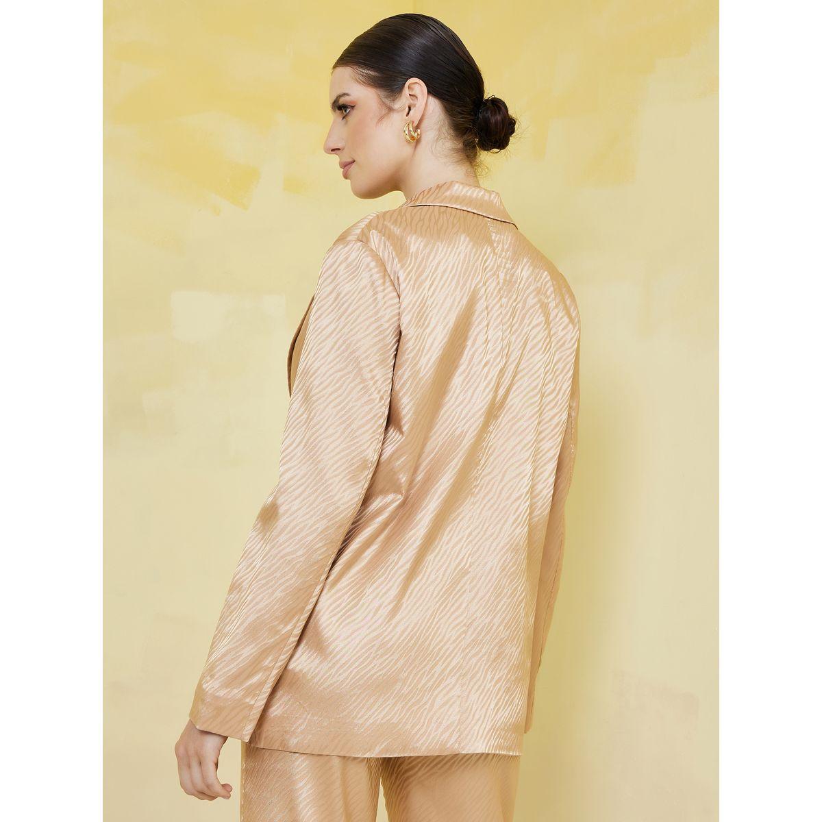 Styli Regular Fit Satin Jacquard Regular Length Blazer-women-clothing-coatsandjackets-blazers-image-5