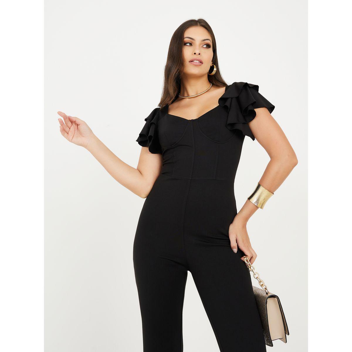 Styli Ruffle Sleeves Sweetheart Neck Wide Leg Jumpsuit-women-clothing-jumpsuits-image-2
