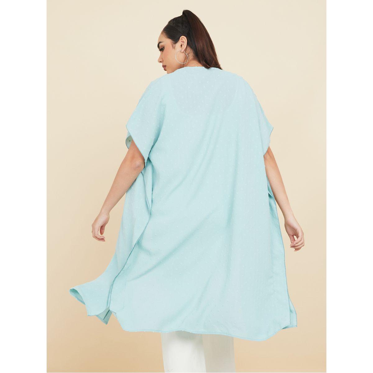 Styli Dobby Knee Length Kimono-women-clothing-shirtsandblouses-shirts-image-4