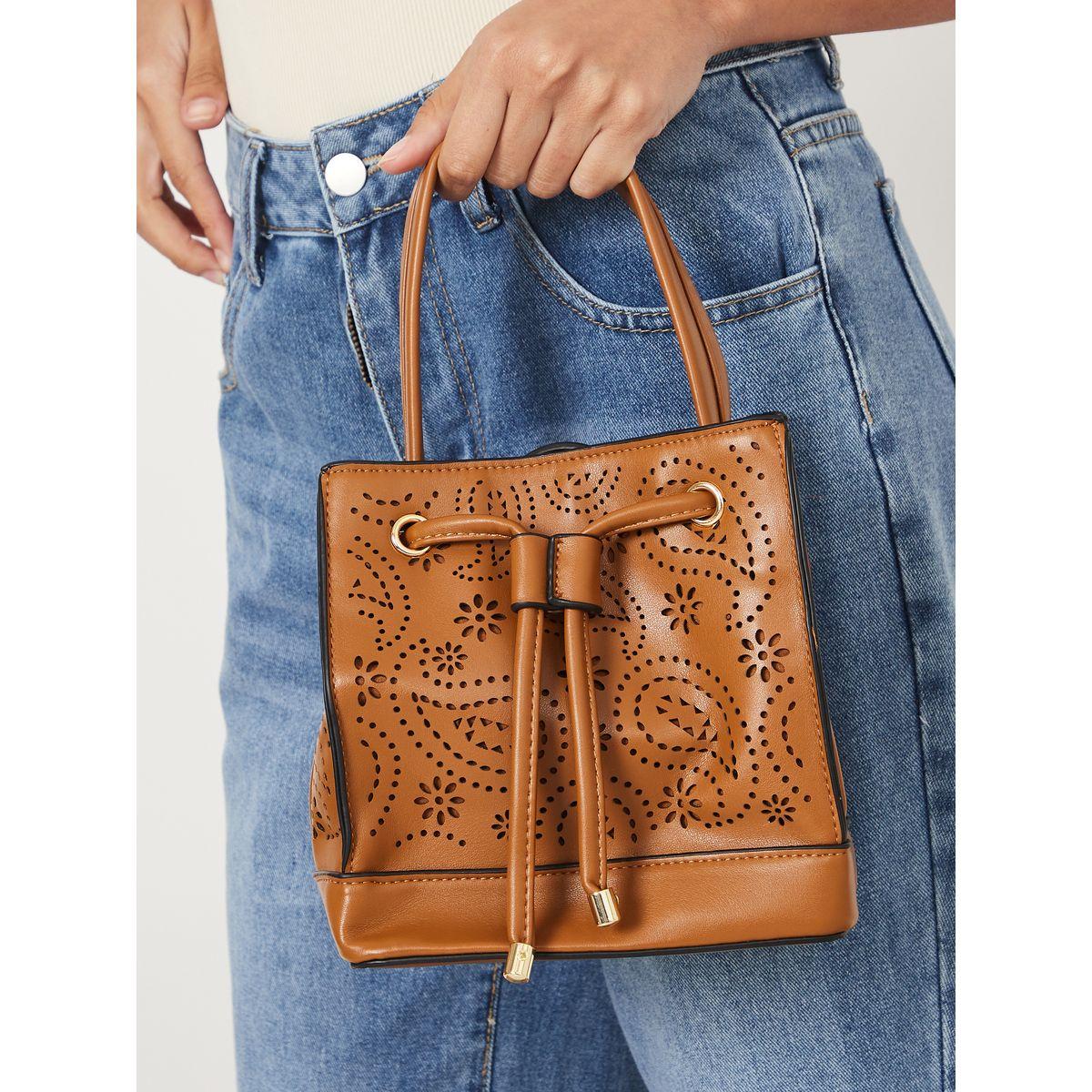 Styli Laser Cut-Out Pattern Detail Handbag-women-bagsandwallets-handbags-image-2