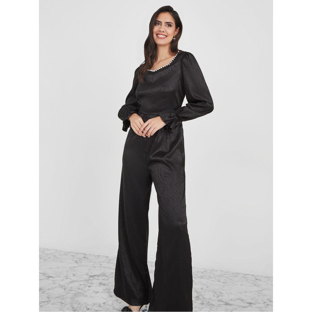 جمبسوت جاكارد مزين بلؤلؤ صناعي-women-clothing-jumpsuits-image-2
