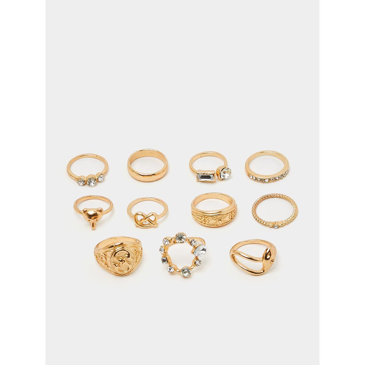 Styli Set of 11 - Embellished Assorted Rings-women-watchesandjewellery-jewellery-rings-image-1