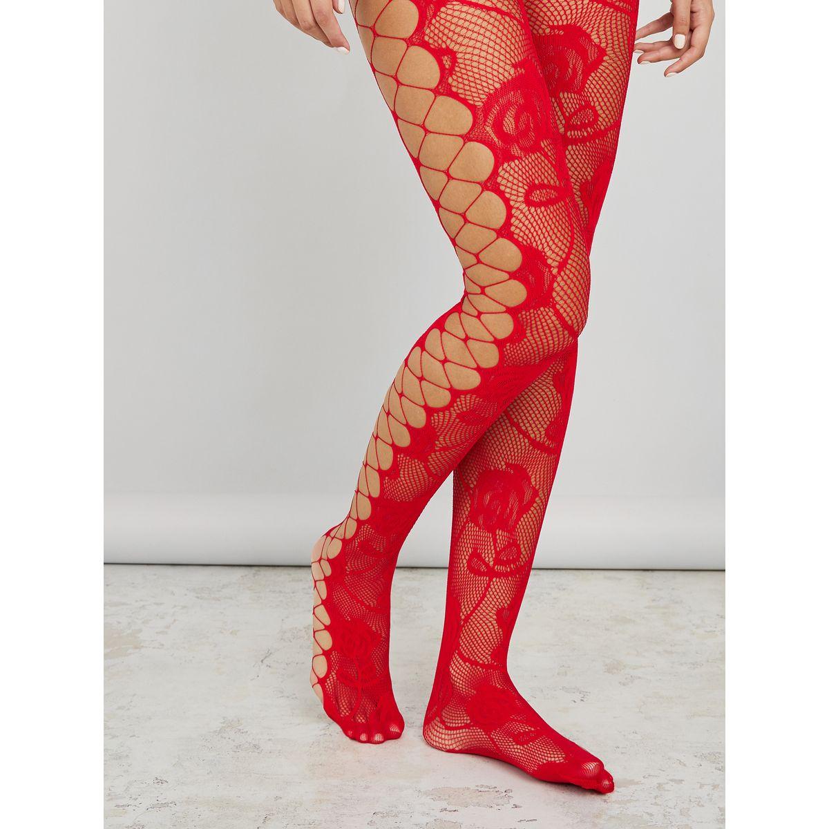 Styli Lace Stockings with Cut-Out Sides-women-clothing-lingerie-lingerieaccessories-image-2