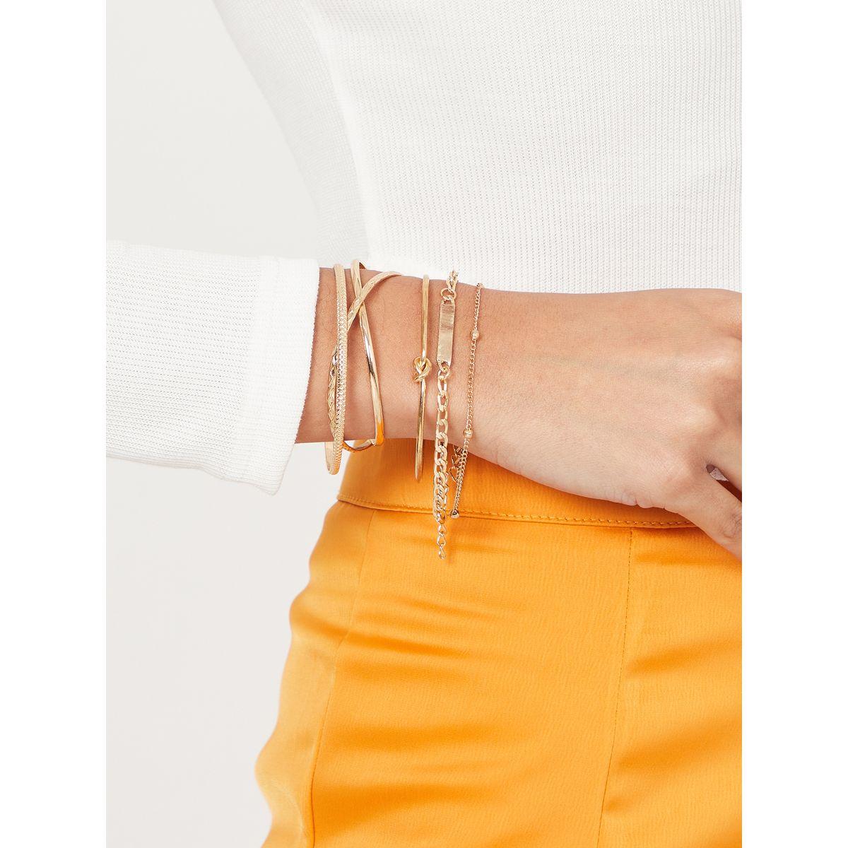 Styli Set of 6 - Bar Detail Assorted Bracelet-women-watchesandjewellery-jewellery-banglesandbracelets-image-1