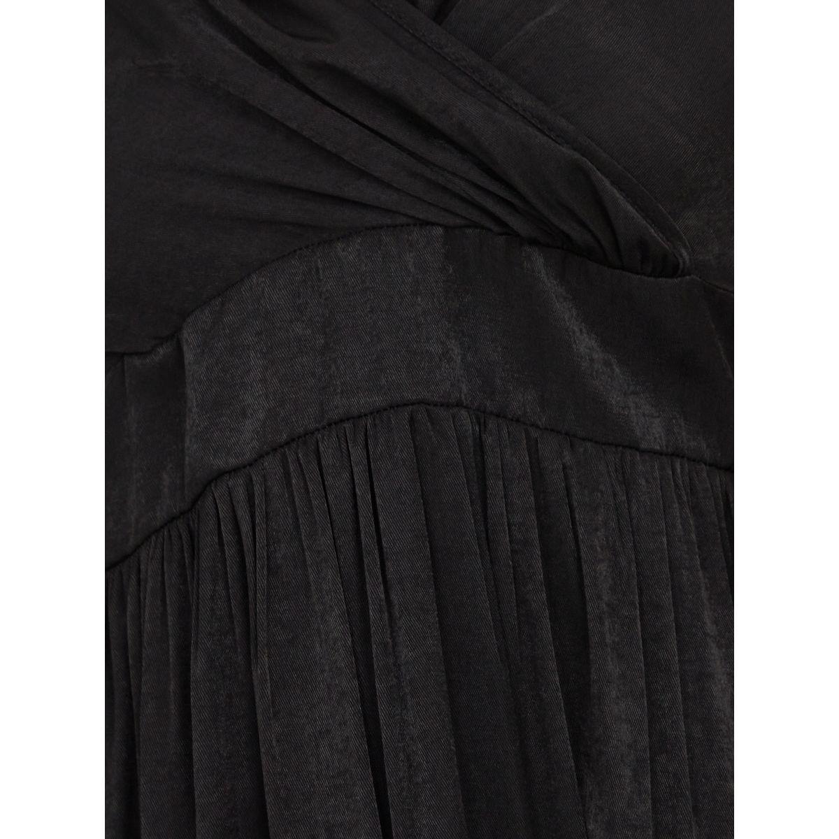 فستان ميدي سادة بنمط لف-women-clothing-dresses-image-2