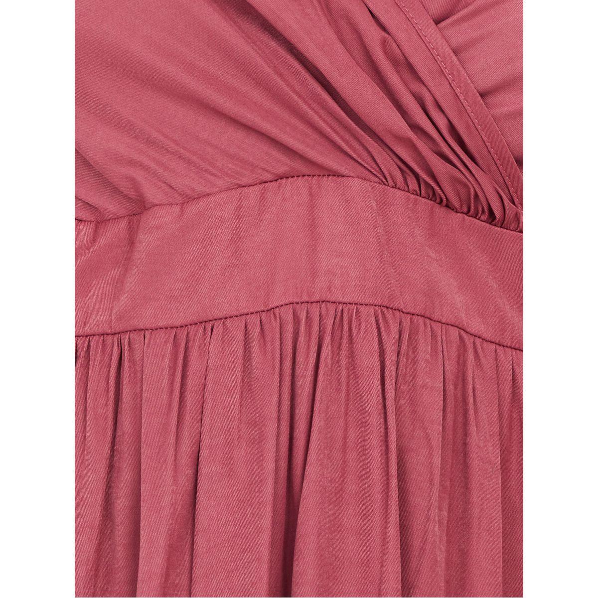 Styli Solid Wrap Front A-Line Midi Dress-women-clothing-dresses-image-3
