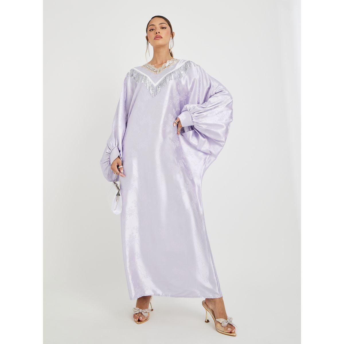 قفطان جاكار بأكمام خفاش-women-arabicclothing-kaftan-image-1