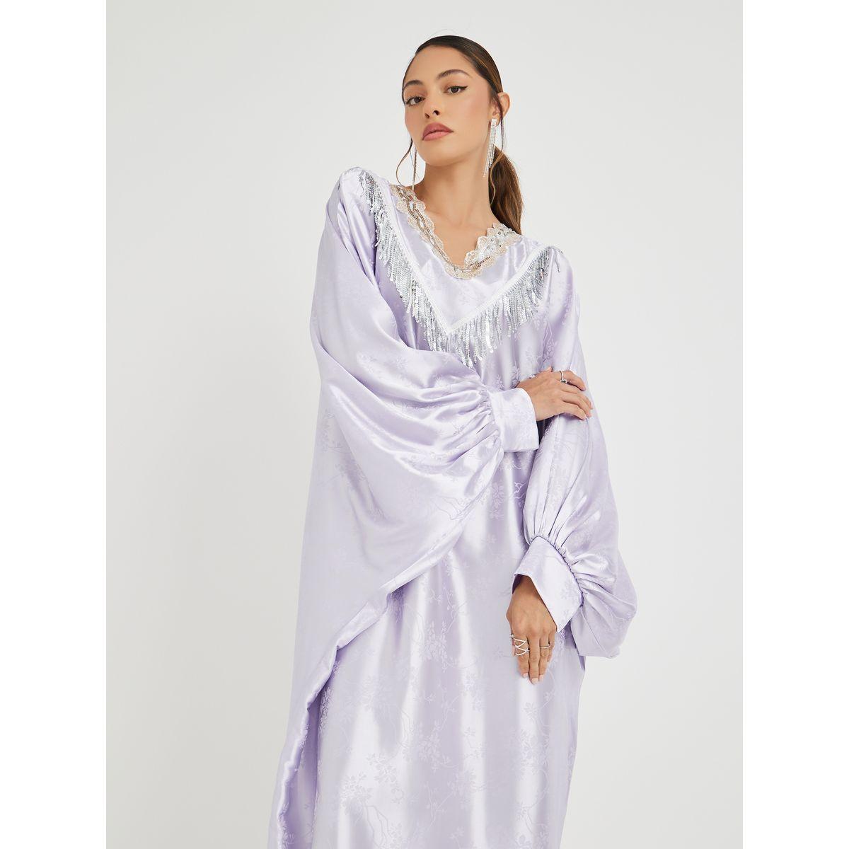 قفطان جاكار بأكمام خفاش-women-arabicclothing-kaftan-image-2
