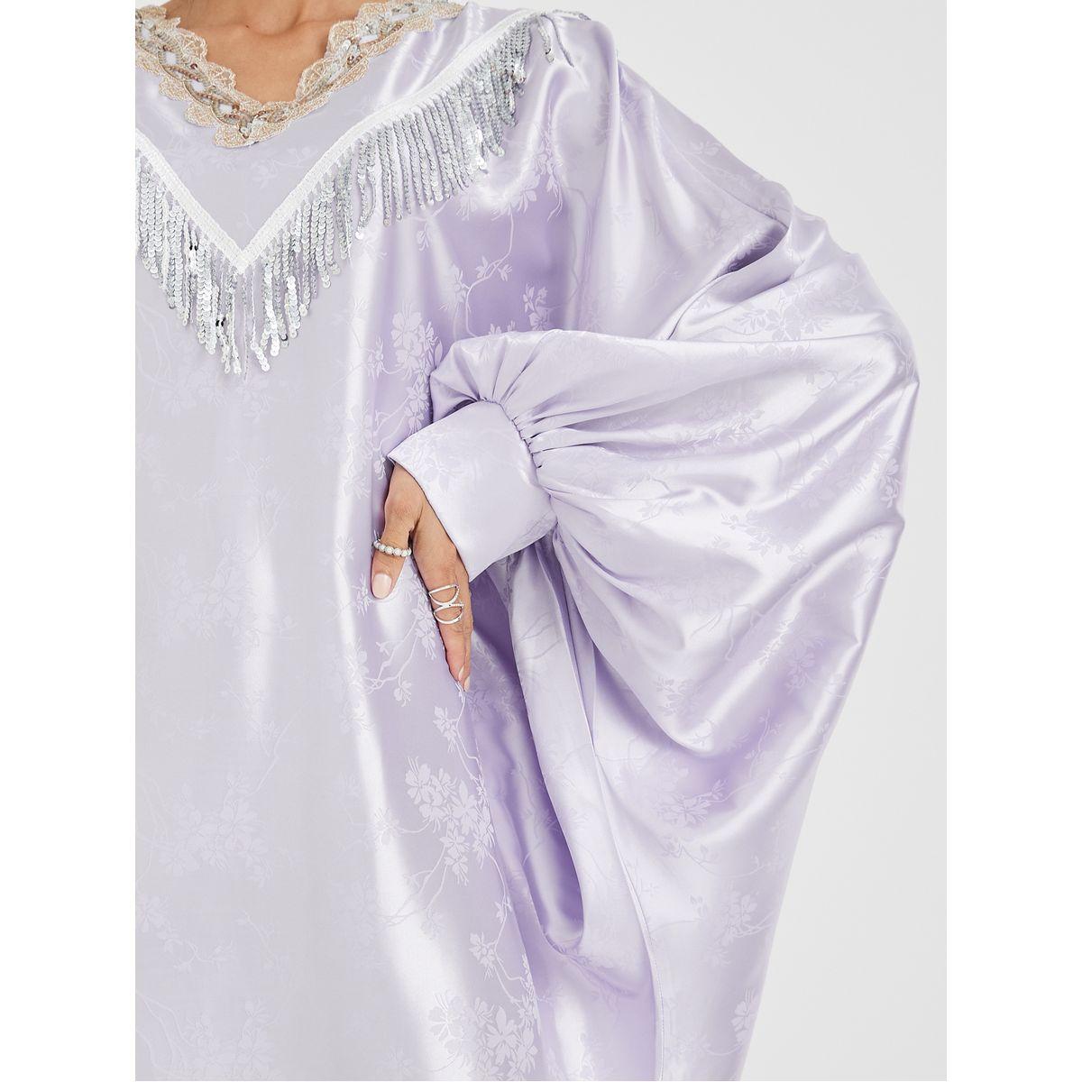 قفطان جاكار بأكمام خفاش-women-arabicclothing-kaftan-image-3