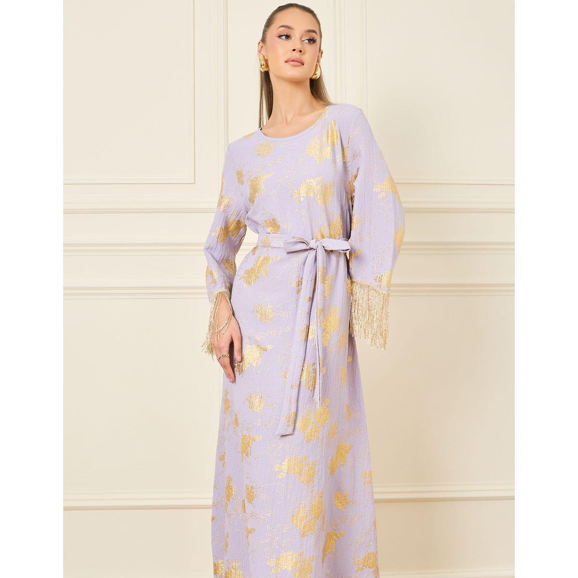 جلابية مطبعة بطبعة فويل-women-arabicclothing-jalabiyas-image-2