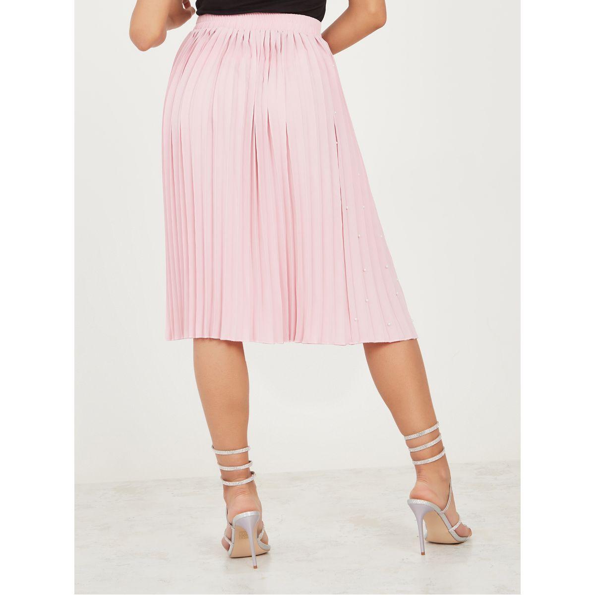 Styli Studded Faux Pearl Pleated Midi Skirt-women-clothing-bottoms-skirts-image-4