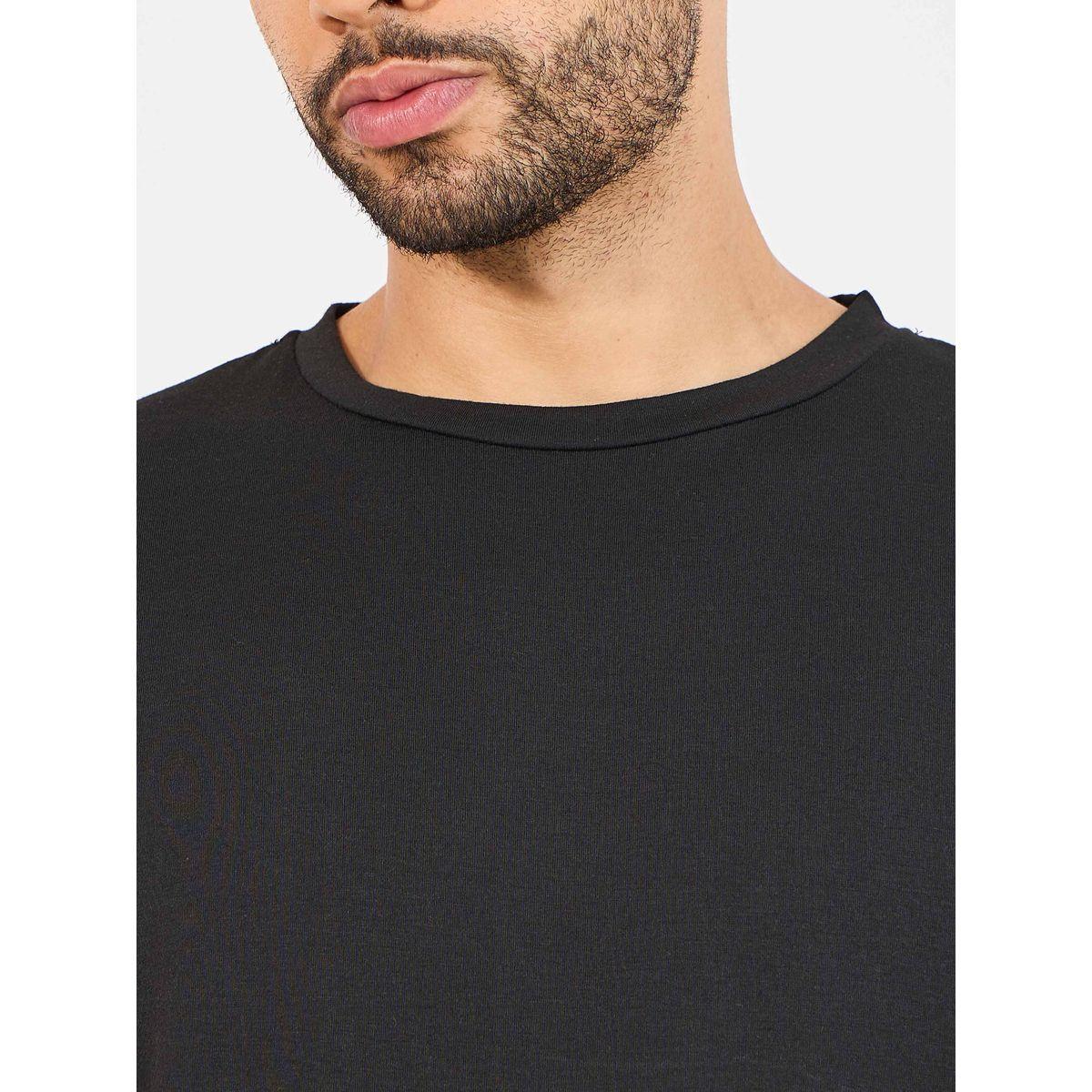 طقم من بنطال بيجاما مع تيشيرت سادة-men-clothing-nightwear-sets-image-3