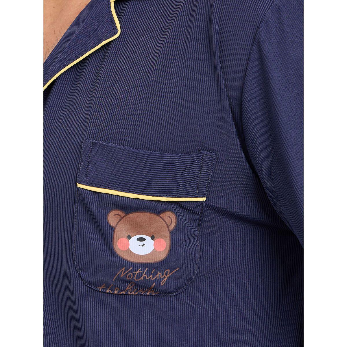 طقم بيجاما من ( قميص + بنطال )-men-clothing-nightwear-sets-image-3