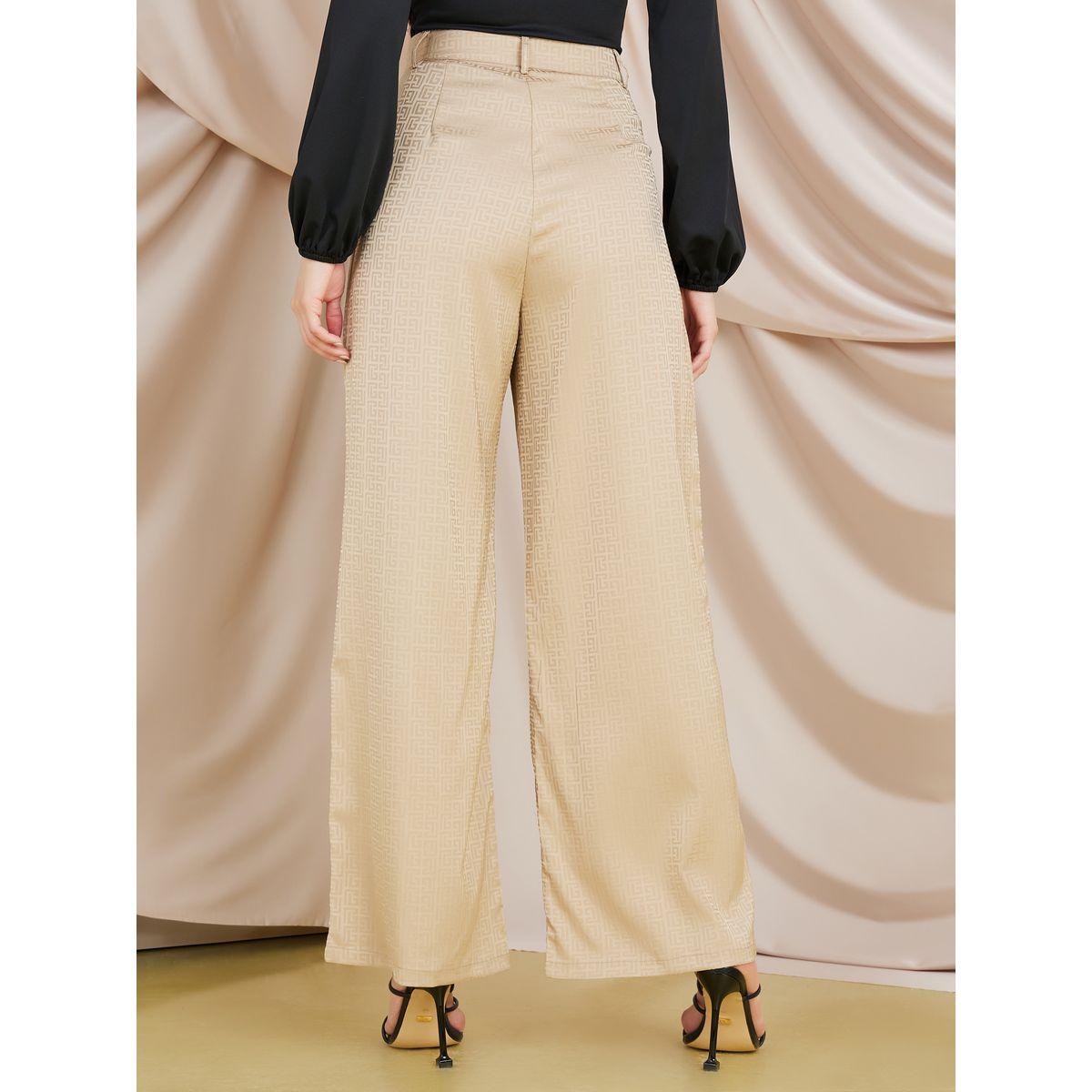 بنطال جاكار بقصة واسعة-women-clothing-bottoms-trousers-image-4