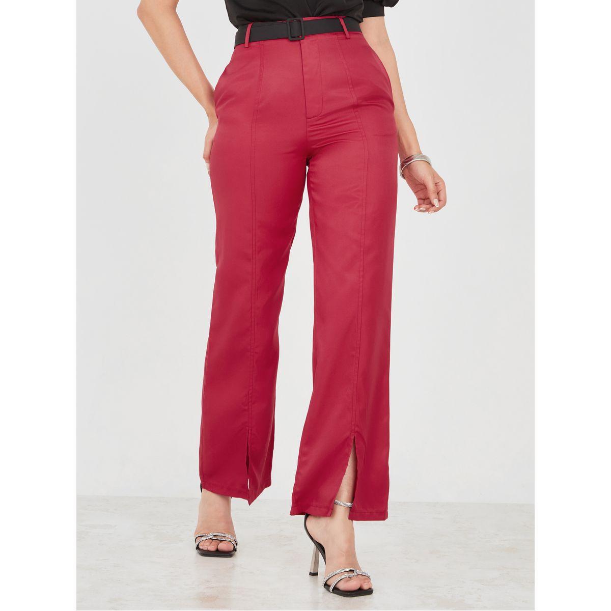 بنطال بحواف مزينة بشق امامي-women-clothing-bottoms-trousers-image-4