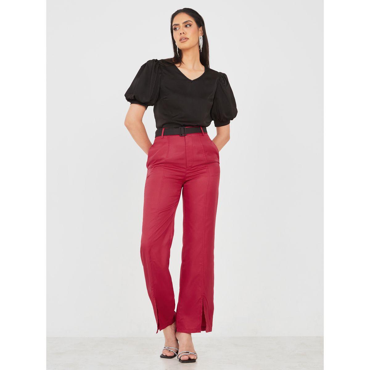 بنطال بحواف مزينة بشق امامي-women-clothing-bottoms-trousers-image-3