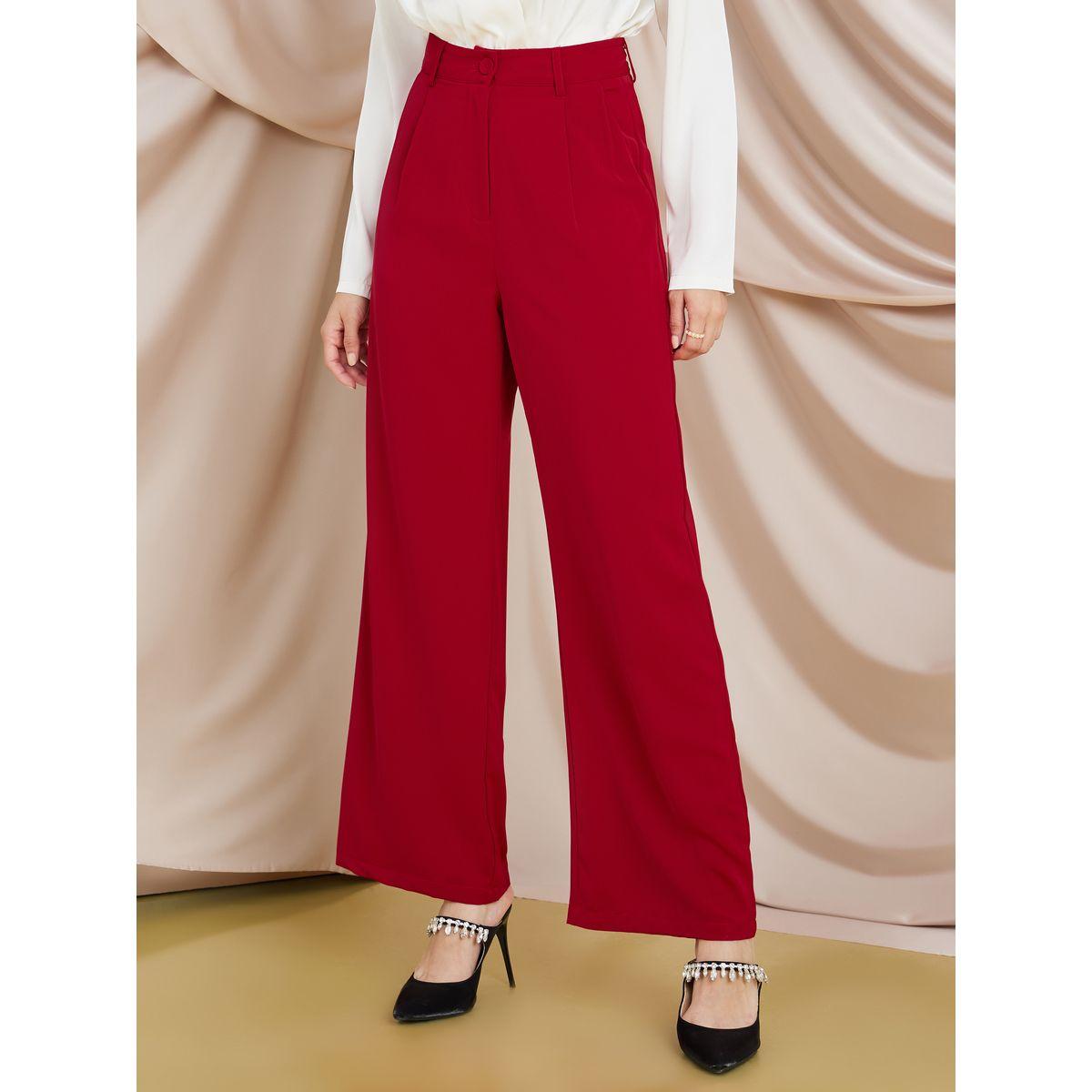 Styli Solid Wide Leg Trouser-women-clothing-bottoms-trousers-image-1